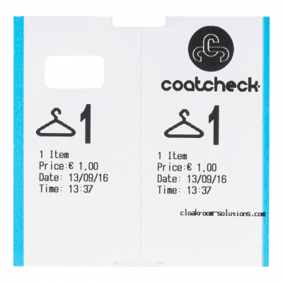 CoatCheck OneFive Ticketprinter garderobeticket