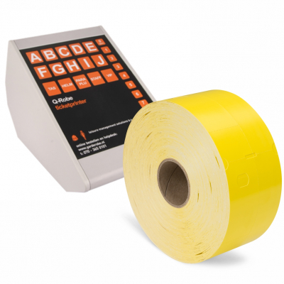 Q-Robe compatible cloakroom tickets yellow 6 rolls