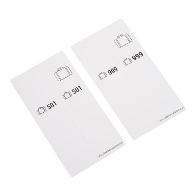 500 selbstklebende Gepäckanhänger vorgedruckt, Weiß,  Serie 501-1000